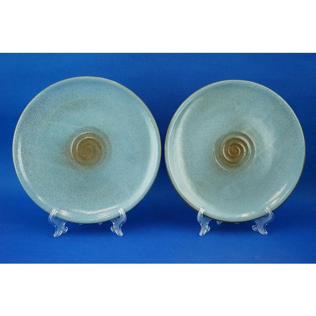 1940s Vintage Futurist-Style Maiolica Plates by Galvani, Pordenone, Italy, 1930s, Set of 4 For Sale - Image 5 of 17