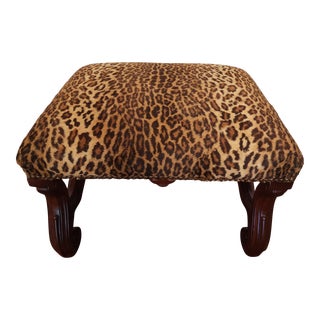 Ralph Lauren Edmund Ottoman Cheetah Print For Sale
