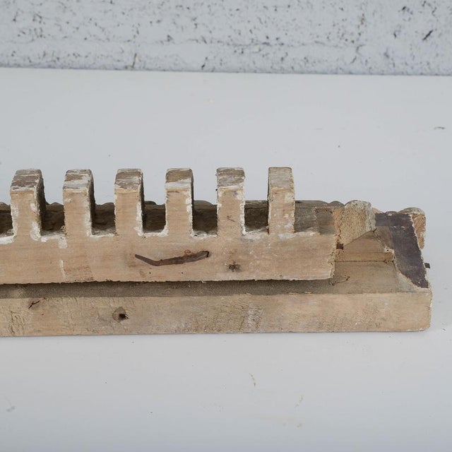Wood Fragment of Serrated Frame Decoration For Sale - Image 7 of 13