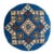 Afghan Tribal Geometric Round Wool Rug 3’3” X 3’3” For Sale