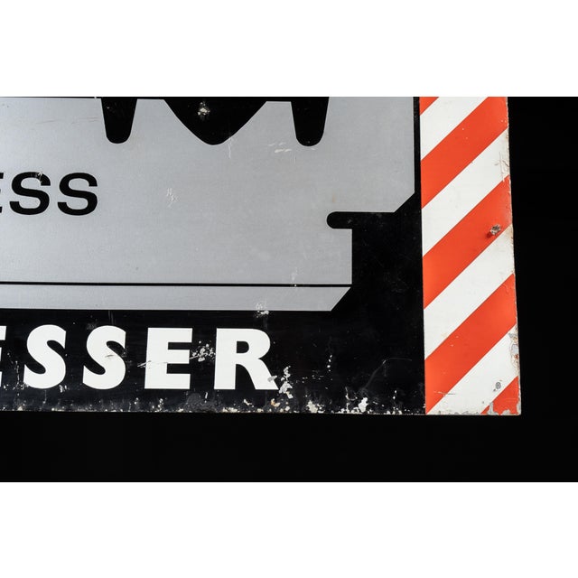 Vintage Wilkinson Sword Hairdresser Heavy Tin Litho Sign For Sale In Chicago - Image 6 of 10