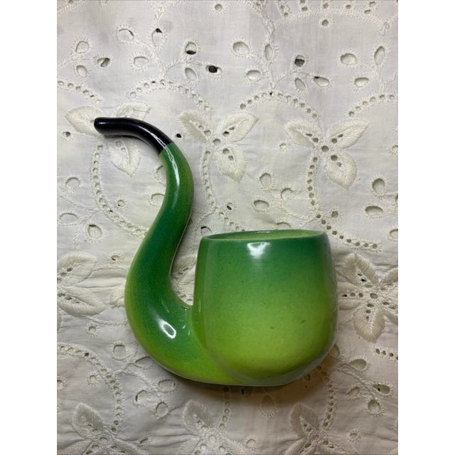 Mid-Century Modern Vintage Sascha Brastoff Mid-Century Ceramic Horse Pipe Shaped Succulent Planter For Sale - Image 3 of 7