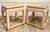 Chinoiserie Pair of Vintage Ming-Style Solid Wood Side Tables in Bleached Whitewash Finish For Sale - Image 3 of 12