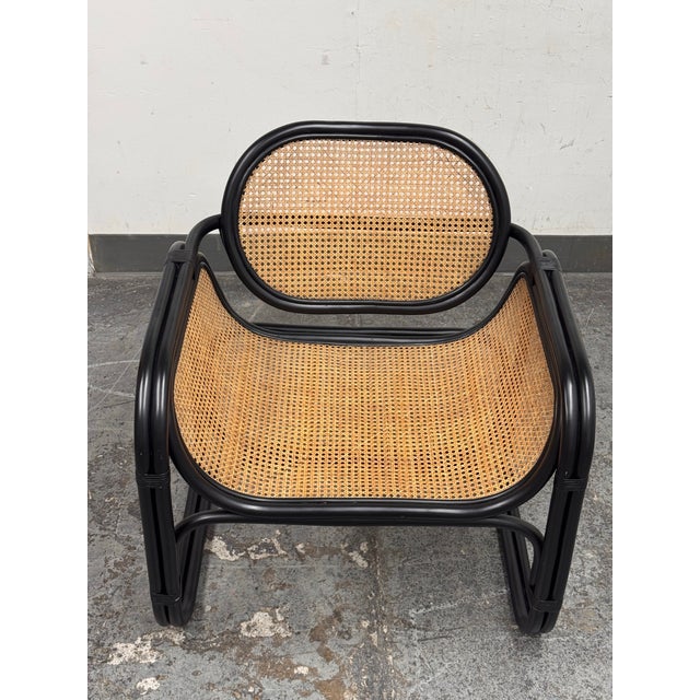 Black Safavieh Nadie Rattan Accent Chair For Sale - Image 8 of 12