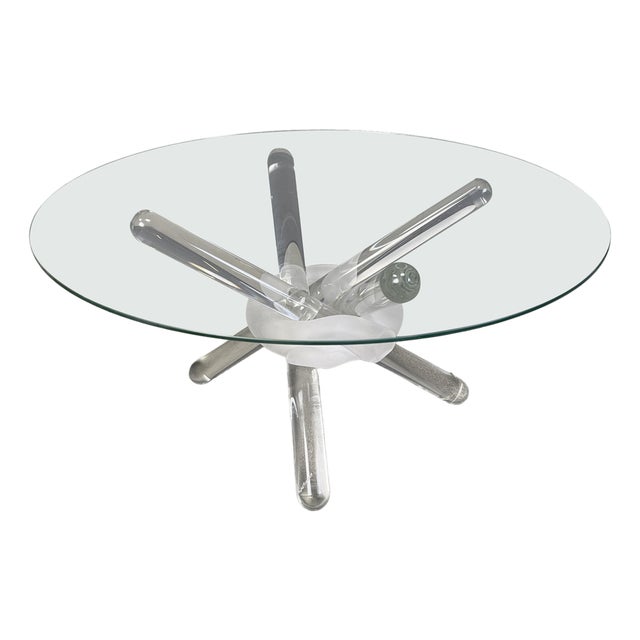 Murano Glass Arlequin Coffee Table attributed to Maurice Barilone, 1980s For Sale