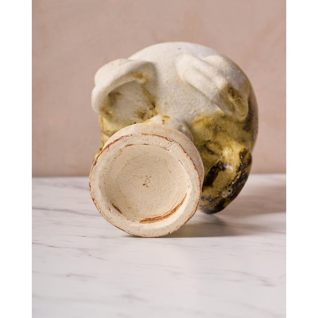 Handmade Mediterranean "Fig Vase 3" Glazed Stoneware by Canoa Lab for TRNK From Deriva Y Trampa Series For Sale - Image 11 of 11