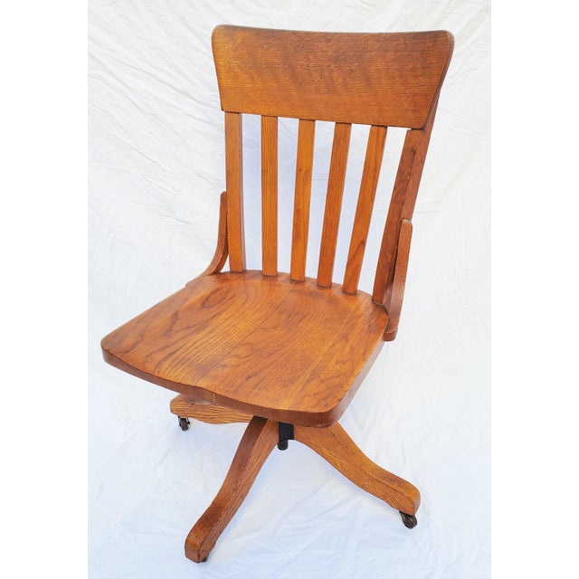 Oak bankers chair for sale clearance