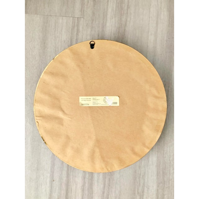 1990s Vintage Bombay Company Round Gold Accent Scroll Mirror For Sale - Image 4 of 6
