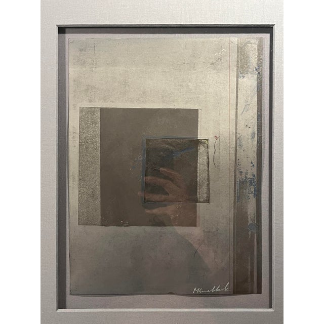 Abstract Circa 1980s Michelle Knoblauch Abstract Mixed Media Acrylic Painting Signed For Sale - Image 3 of 10