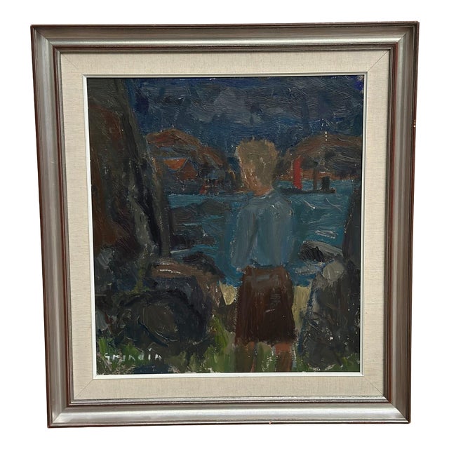 Svan Grandin, Figure, 1960s, Oil Painting on Canvas, Framed For Sale