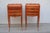 Set of two french Louis XV style side tables nightstands. Parisian work around 1970. Very good vintage condition (minimal...