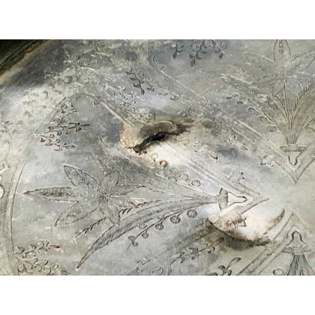 19th Century American Victorian Figural Silver-Plate Centerpiece Tazza For Sale - Image 12 of 18