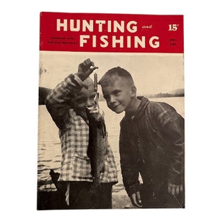 Hunting and Fishing Vintage April 1945 Wartime Magazine With Photo Cover For Sale