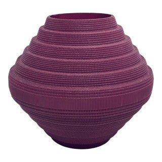 Postmodern Purple Corrugated Cardboard Vase by Flute, Chicago For Sale