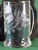 This item is a hand-worked flint glass beer stein with wheel engraving in the style of Stiegel, Germany. It is a copy of a...