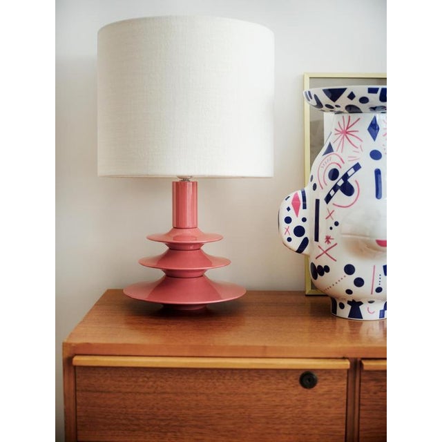 Pimlico Table Lamp in Beech with Lacquer and Linen by Popus Editions For Sale - Image 10 of 11