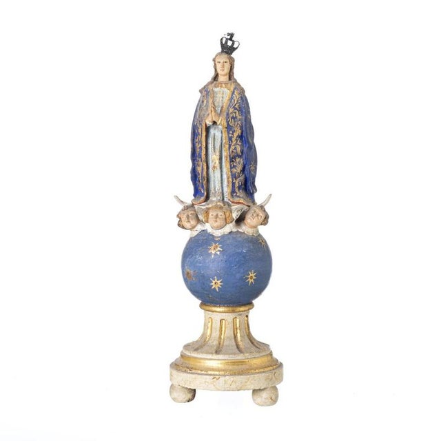 Our Lady of the Conception Figurine, 17th Century For Sale - Image 6 of 6