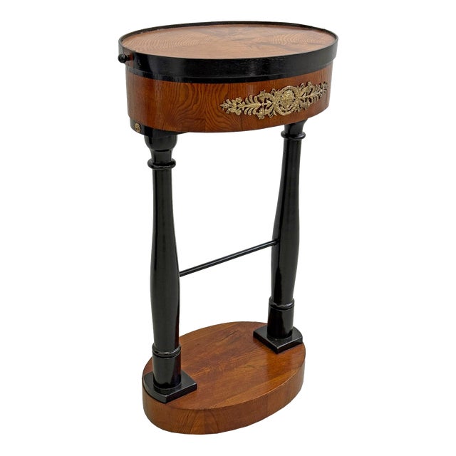Antique Empire Ash Sewing Table, 1830s For Sale