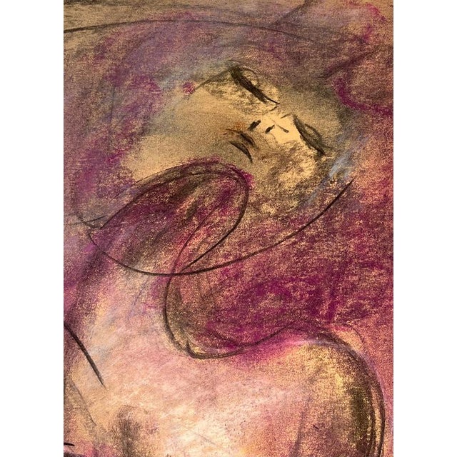 Contemporary Gilbert Pauli, Future Mother, Pastel on Paper, 1990 For Sale - Image 3 of 10