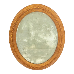 Victorian Style Giltwood Oval Beveled Mirror