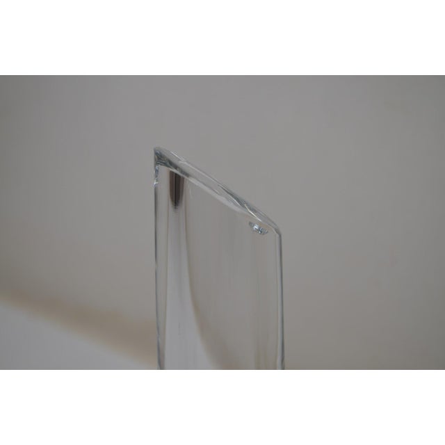 Baccarat. Pear-shaped crystal vase with truncated neck. Height 9.45 in, base width about 3.15 in. Baccarat stamp under the...