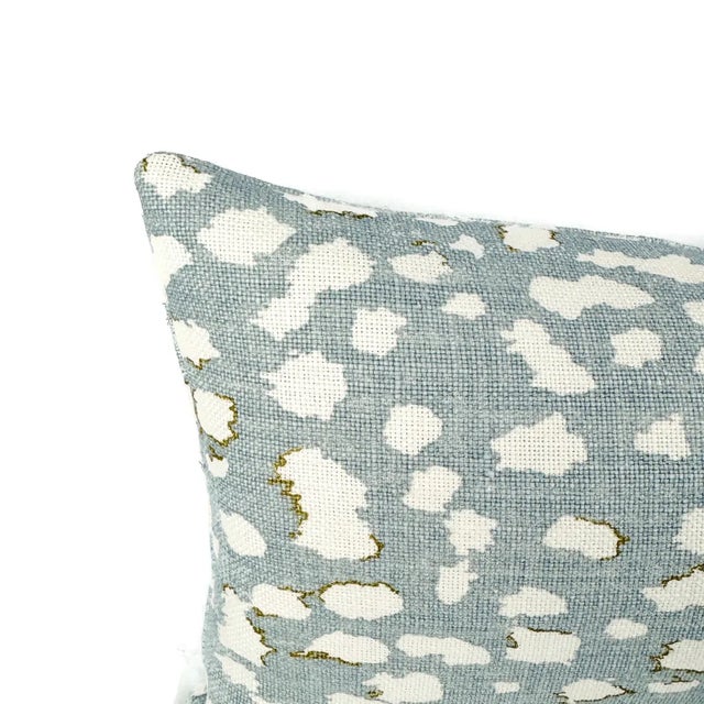 From the exclusive Jan Showers Charmant collection for Kravet. Elevate your décor with the LYNX DOT in Ciel pillow cover....