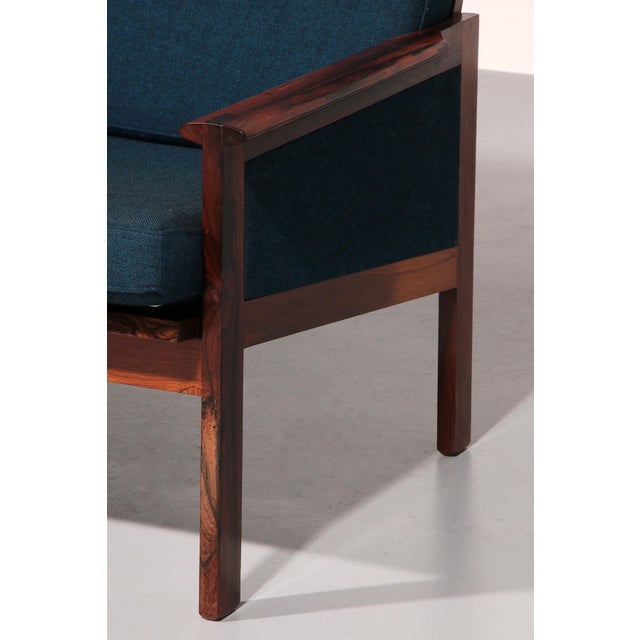 Brown Capella Bench by Illum Wikkelsø for Niels Eilersen, 1960s For Sale - Image 8 of 10