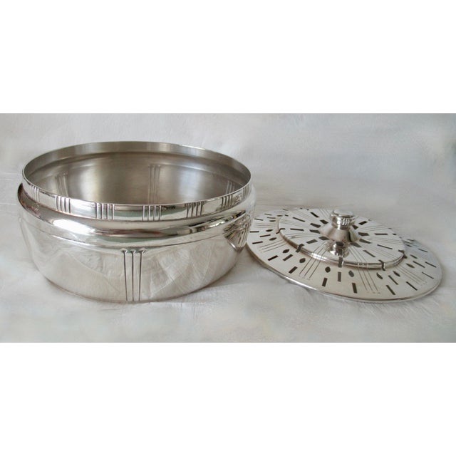 Metal Vintage Art Deco Style, Bernard Rice's Son's Inc., Silver Plate Vegetable or Tureen Serving Bowl For Sale - Image 7 of 18
