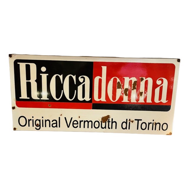 Outdoor Spumante Vermouth Riccadonna Sign, 1960s For Sale