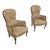 Set of Wooden Armchairs with Floral Fabric For Sale - Image 5 of 7