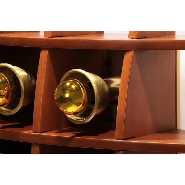 Wooden Wall Lamp by Angelo Brotto, 1960s For Sale - Image 10 of 13