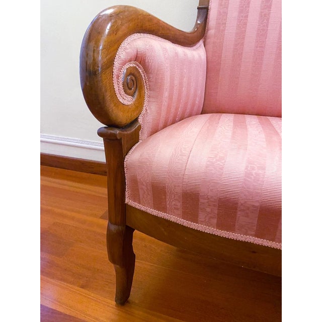 Antique French Sofa in Walnut, 1830 For Sale - Image 11 of 15
