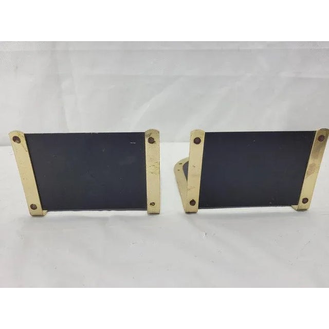 Metal Vintage Asian Folk Art Hand-Painted Oriental Woman Bookends - a Pair For Sale - Image 7 of 8