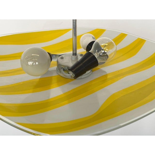 Mid-Century Glass Pendant attributed to Napako, Former Czechoslovakia, 1970s For Sale - Image 8 of 9