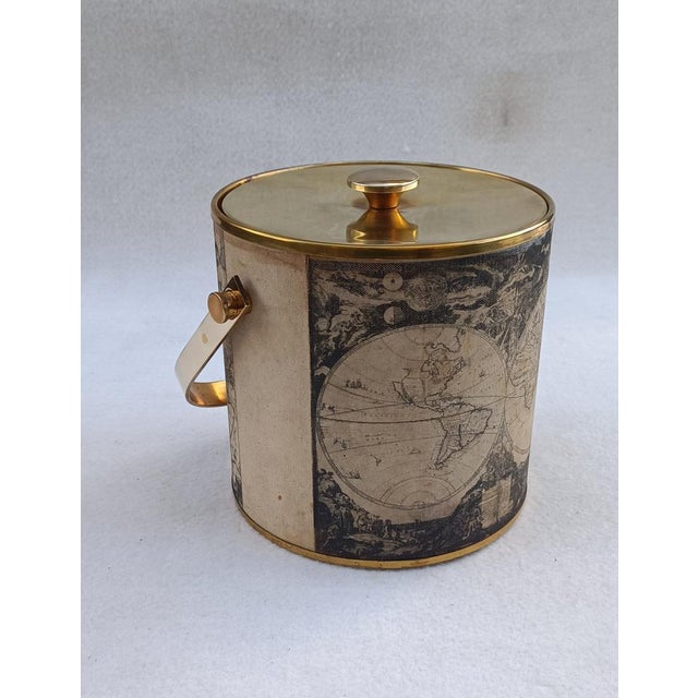 Vintage Ice Bucket with Geographical Map, 1970s For Sale - Image 14 of 14