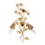 1960s Italian Florentine Gilt Metal Floral 2-Light Wall Sconce With Crystals For Sale