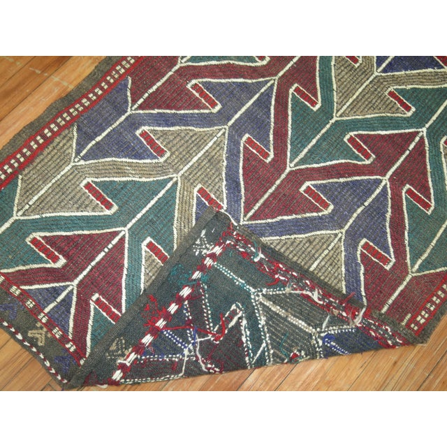 Textile Vintage Turkish Kilim 3' X 4'4'' For Sale - Image 7 of 10