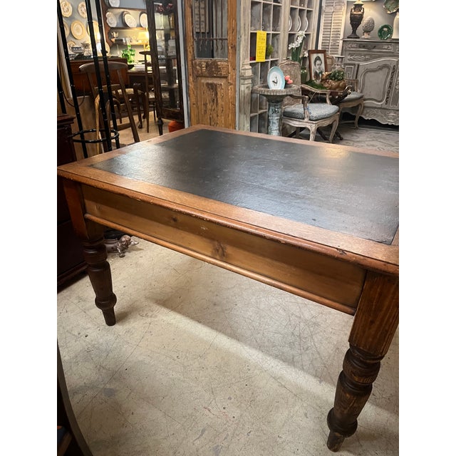 English Early 20th Century English Oak Top Desk For Sale - Image 3 of 6