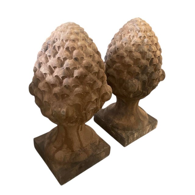 Add a touch of architectural grandeur to your home or garden with this impressive pair of hand-carved granite finials....