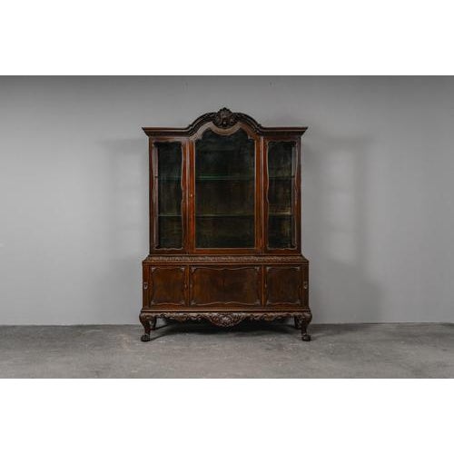 Object: Display Cabinet Period & Style: Art Nouveau - Early 20th Century Features: - Elegant and practical piece of...