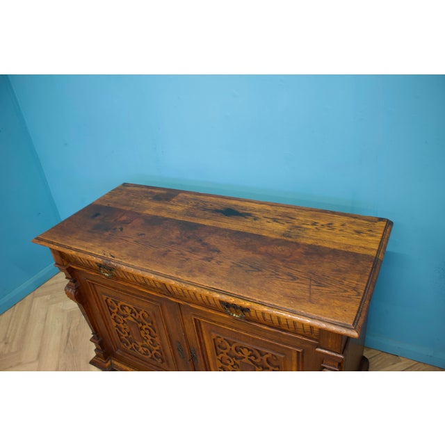 Antique Continental Oak Sideboard, 1900s For Sale - Image 6 of 10