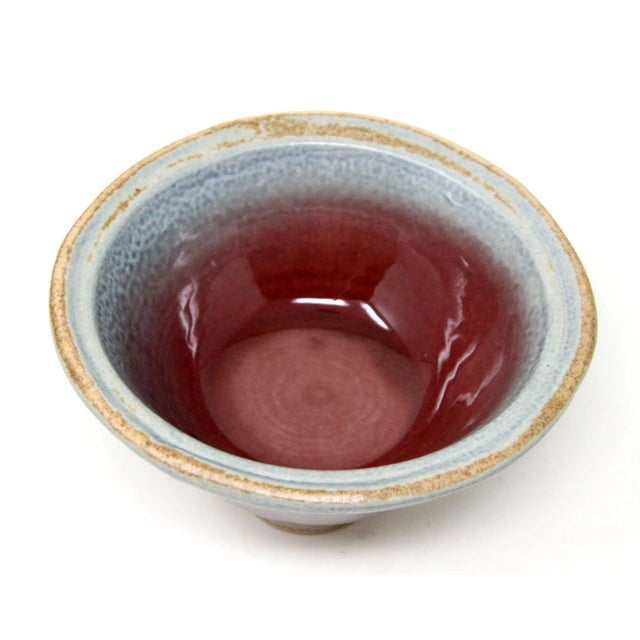 Mid 20th Century Vintage High Gloss Glazed Studio Art Pottery Bowl For Sale - Image 5 of 9