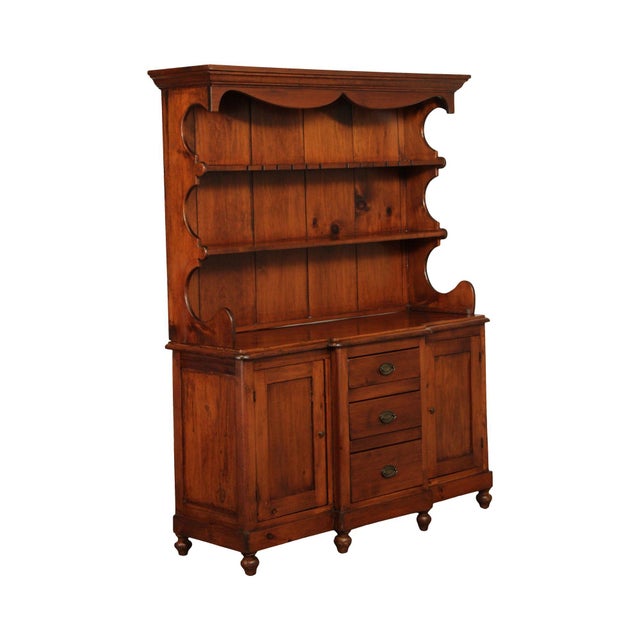 Antique 19th C. Early American Pine Cupboard Hutch Chairish