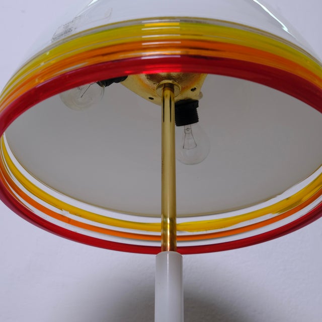 Red Febo Table Lamp by Roberto Pamio for Leucos, 1975 For Sale - Image 8 of 18