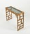 Wood Mid-Century Bamboo, Rattan and Glass Console Table from Vivai del Sud, Italy, 1970s For Sale - Image 7 of 12