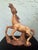 Mid-Century Modern Vintage Italian Rearing Horse Resin Sculpture by A. Giannetti – Faux Carved Wood Finish For Sale - Image 3 of 9
