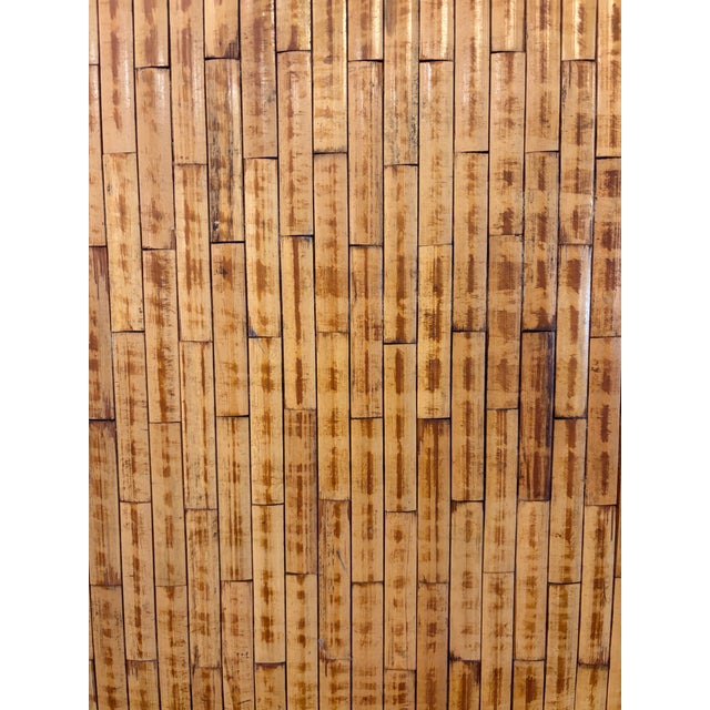 1970s Vivai Del Sud Bamboo Pencil Reed Palm Tree Screen Mirrors Panels Dividers For Sale - Image 11 of 12