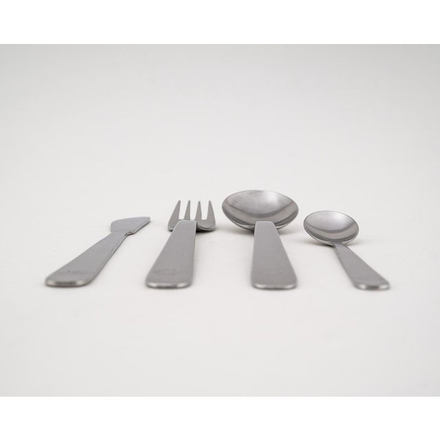 Silver Mono Petit Childrens Cutlery by Peter Raacke for Mono, 1959, Set of 4 For Sale - Image 8 of 11