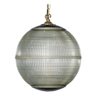 Parisian Glass Globe Lamps from Holophane, 1960s For Sale