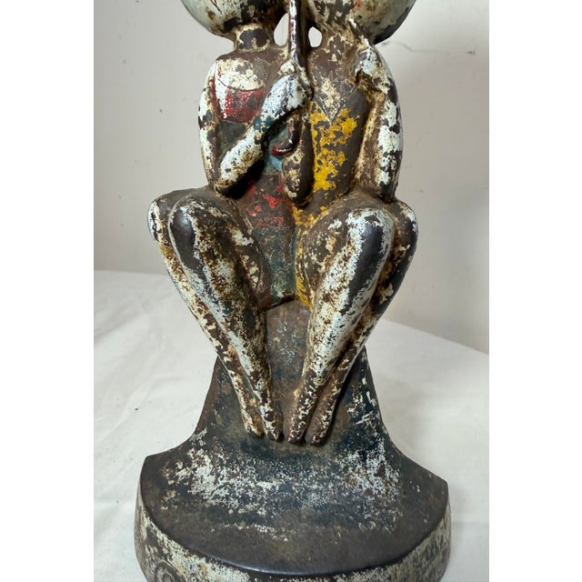 Antique 1920s Original Hubley Cast Iron Bathing Beauties Anne Fish Doorstop #250 For Sale - Image 9 of 14